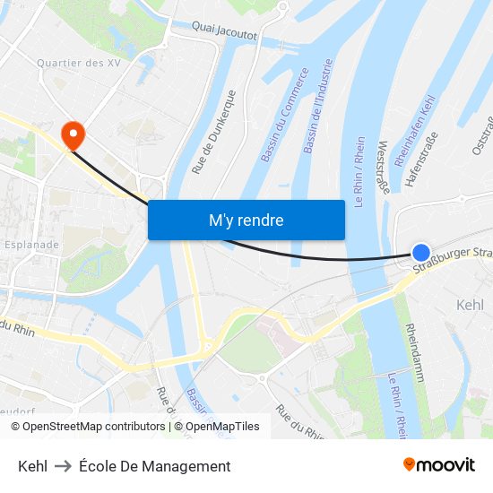 Kehl to École De Management map