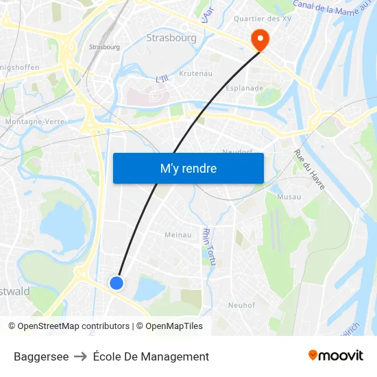 Baggersee to École De Management map