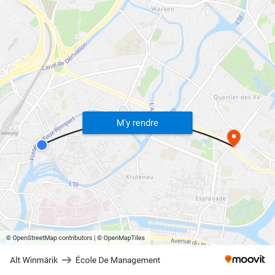 Alt Winmärik to École De Management map