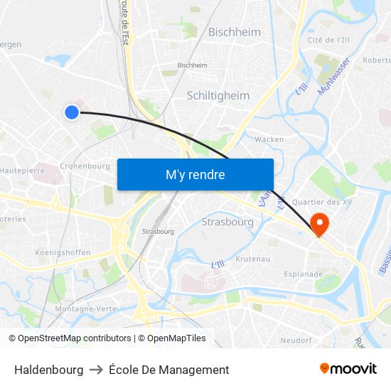 Haldenbourg to École De Management map