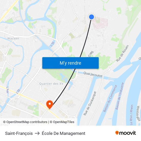 Saint-François to École De Management map