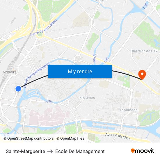 Sainte-Marguerite to École De Management map