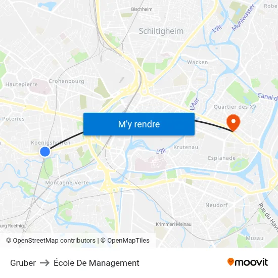 Gruber to École De Management map