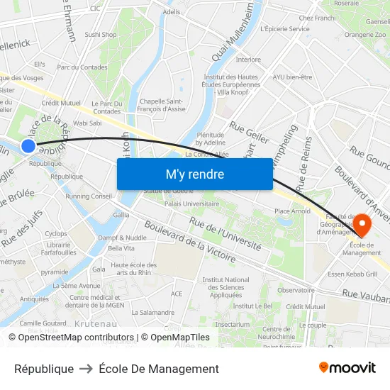 République to École De Management map