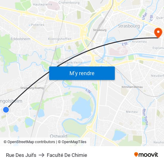 Rue Des Juifs to Faculté De Chimie map