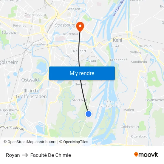 Royan to Faculté De Chimie map