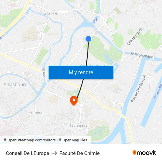 Conseil De L'Europe to Faculté De Chimie map