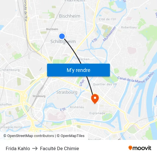 Frida Kahlo to Faculté De Chimie map