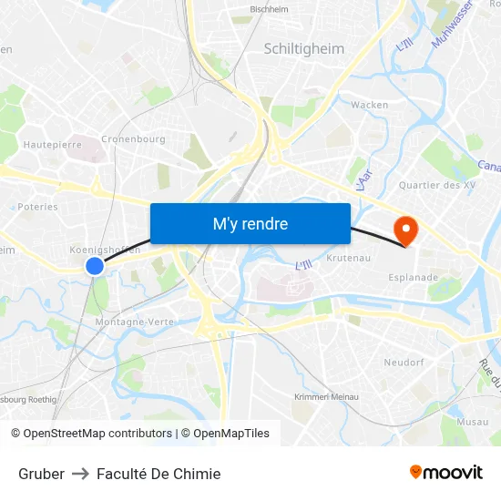 Gruber to Faculté De Chimie map