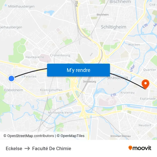Eckelse to Faculté De Chimie map