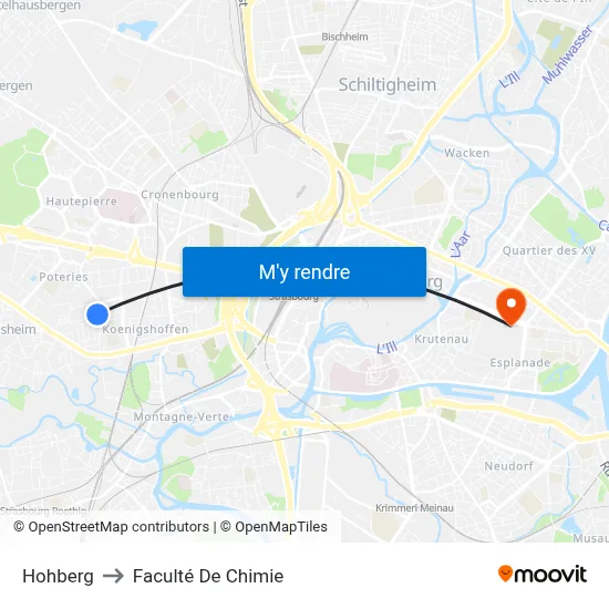 Hohberg to Faculté De Chimie map