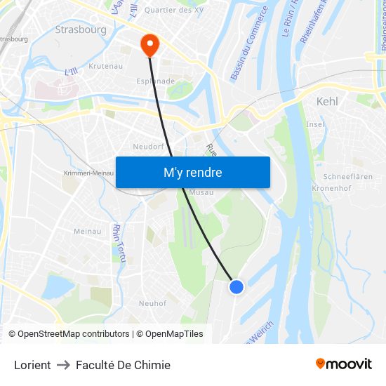 Lorient to Faculté De Chimie map