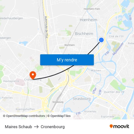 Maires Schaub to Cronenbourg map