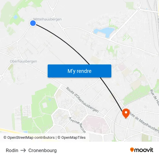 Rodin to Cronenbourg map