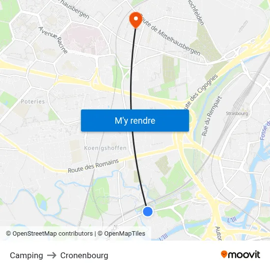 Camping to Cronenbourg map