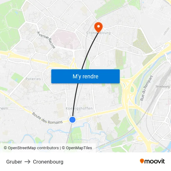 Gruber to Cronenbourg map