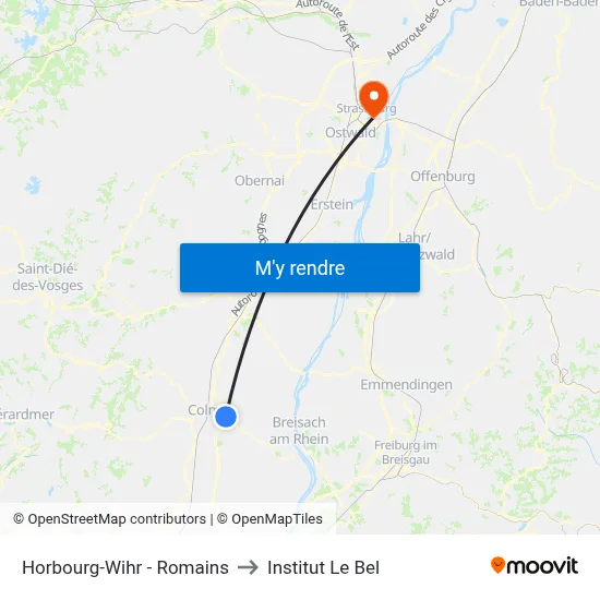 Horbourg-Wihr - Romains to Institut Le Bel map
