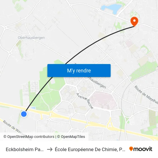 Eckbolsheim Parc D'Activités to École Européenne De Chimie, Polymères Et Matériaux map