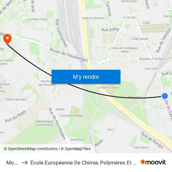 Moser to École Européenne De Chimie, Polymères Et Matériaux map