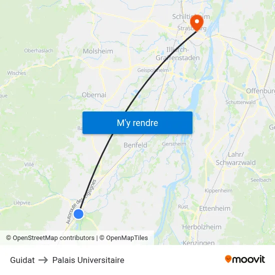 Guidat to Palais Universitaire map