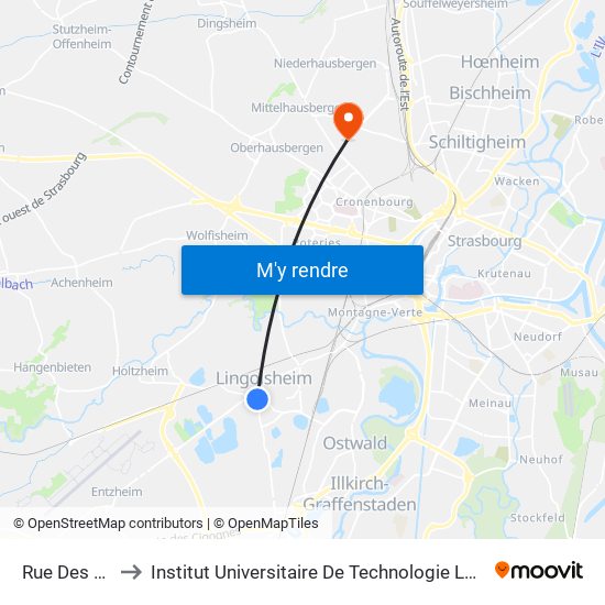 Rue Des Juifs to Institut Universitaire De Technologie Louis Pasteur map