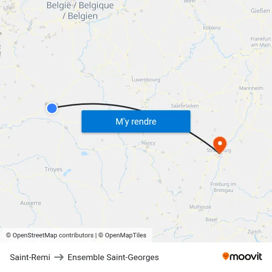 Saint-Remi to Ensemble Saint-Georges map
