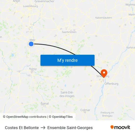 Costes Et Bellonte to Ensemble Saint-Georges map