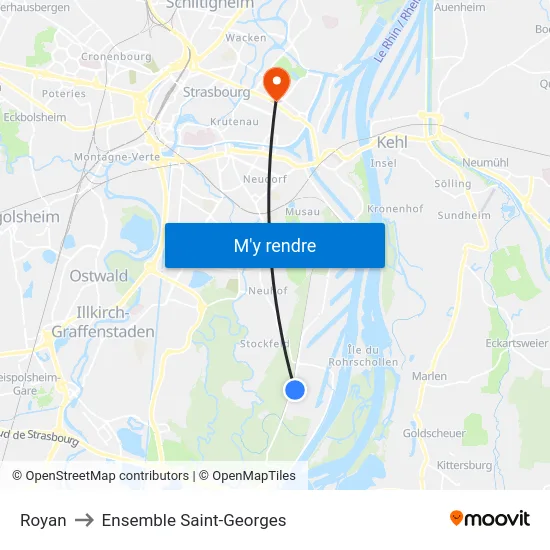 Royan to Ensemble Saint-Georges map