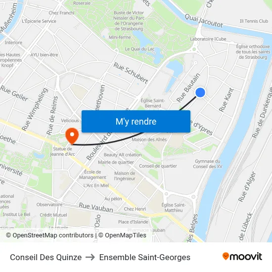 Conseil Des Quinze to Ensemble Saint-Georges map