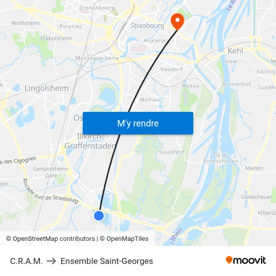 C.R.A.M. to Ensemble Saint-Georges map