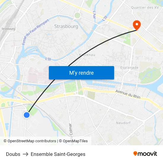Doubs to Ensemble Saint-Georges map