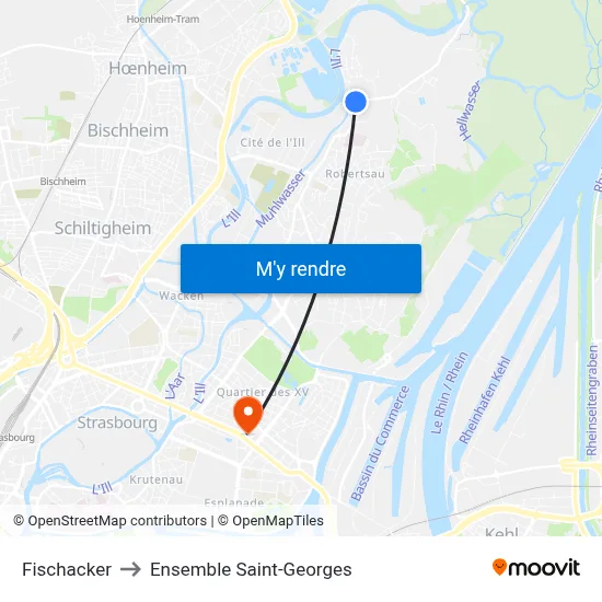 Fischacker to Ensemble Saint-Georges map