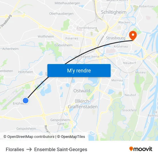 Floralies to Ensemble Saint-Georges map