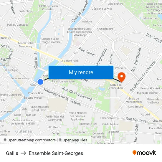 Gallia to Ensemble Saint-Georges map