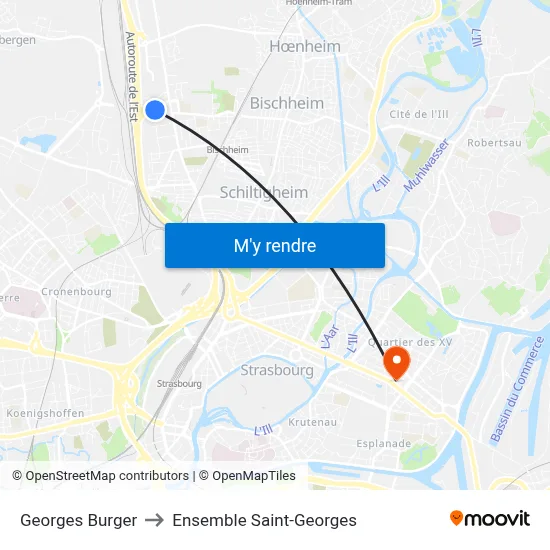 Georges Burger to Ensemble Saint-Georges map