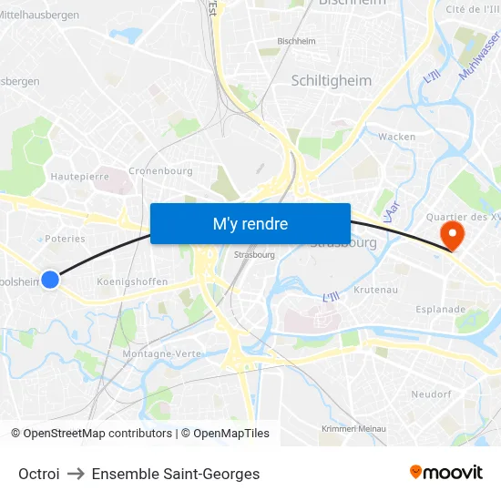 Octroi to Ensemble Saint-Georges map