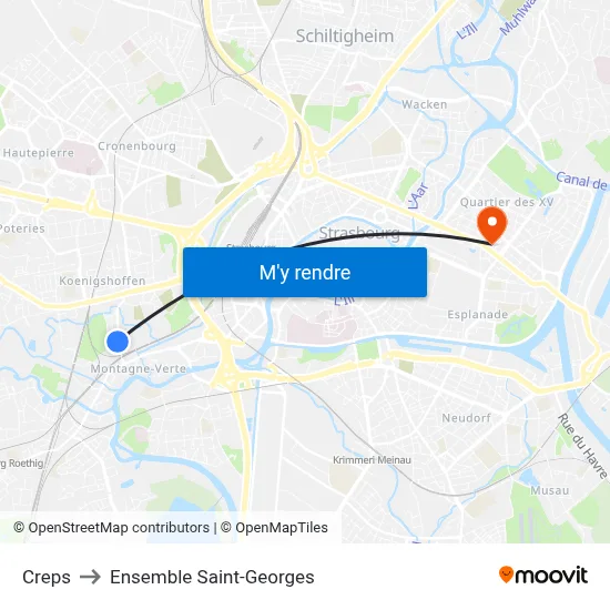 Creps to Ensemble Saint-Georges map
