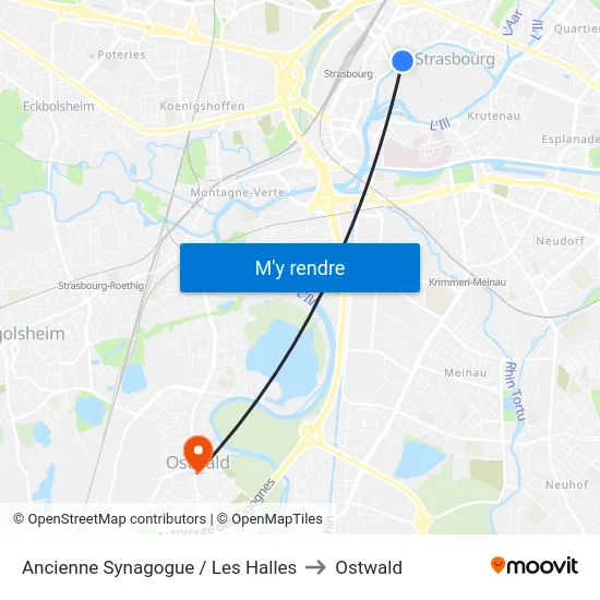 Ancienne Synagogue / Les Halles to Ostwald map