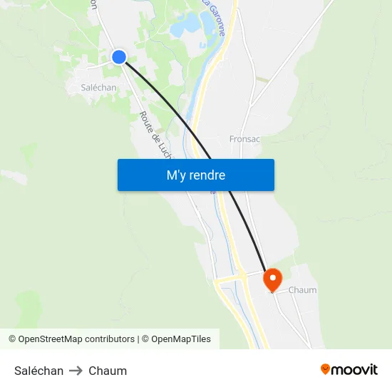 Saléchan to Chaum map