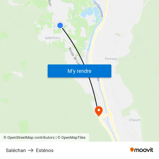 Saléchan to Esténos map