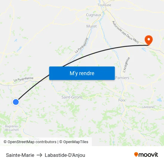 Sainte-Marie to Labastide-D'Anjou map