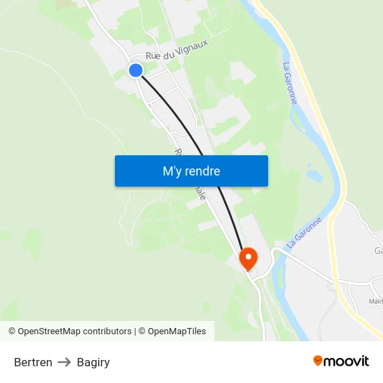 Bertren to Bagiry map
