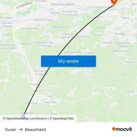 Guran to Beauchalot map