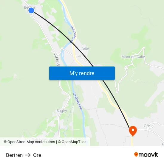 Bertren to Ore map