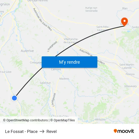 Le Fossat - Place to Revel map