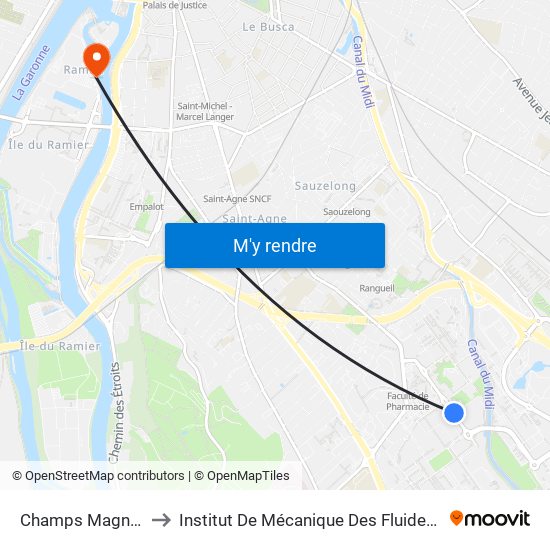 Champs Magnétiques to Institut De Mécanique Des Fluides De Toulouse map
