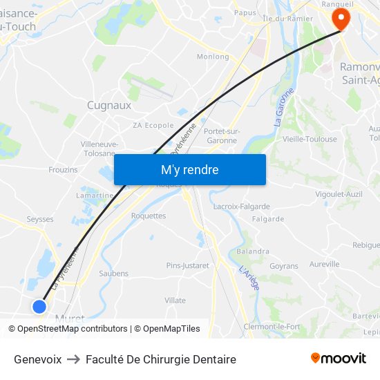 Genevoix to Faculté De Chirurgie Dentaire map