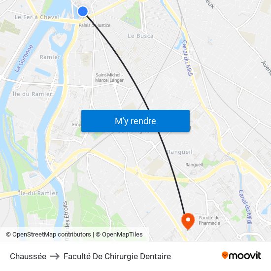 Chaussée to Faculté De Chirurgie Dentaire map