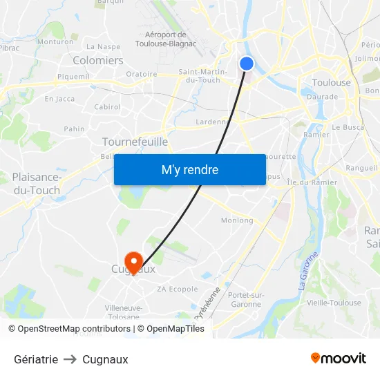 Gériatrie to Cugnaux map