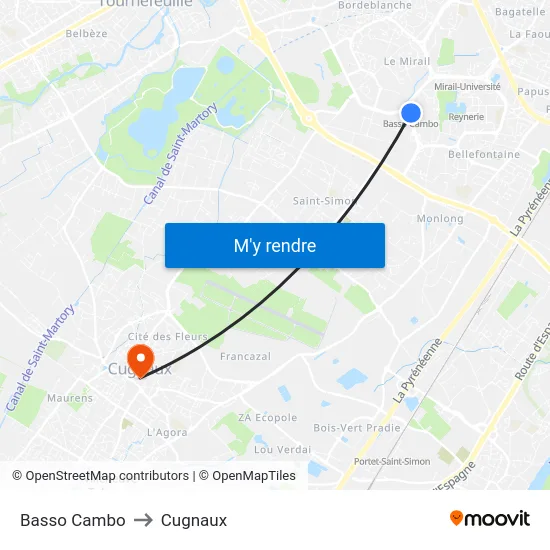 Basso Cambo to Cugnaux map